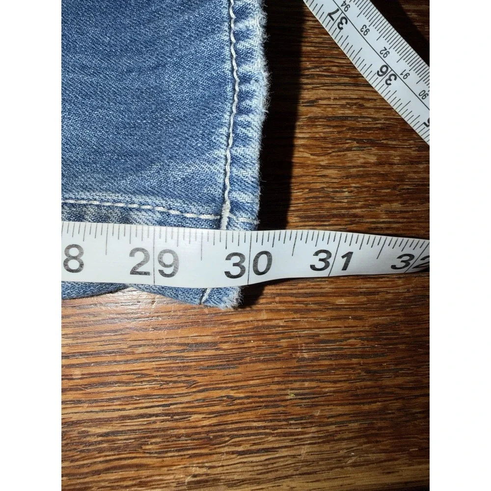True Religion Straight Fit Jeans Mens 38 Medium Wash Denim Baggy Flap Pocket